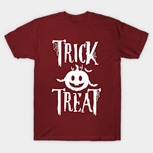 Halloween Trick or Treat - White Color font T-Shirt